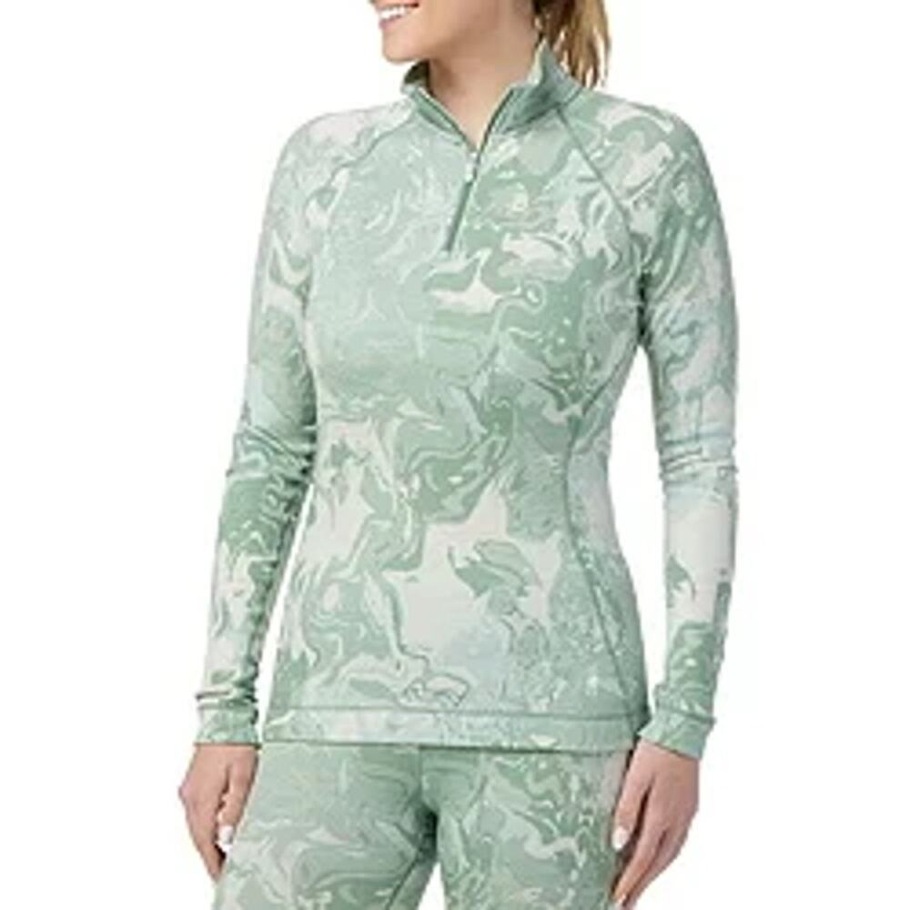 M Sweater Knit Smartwool Women's Merino 250 Pattern 1/4 Zip Baselayer Shirt